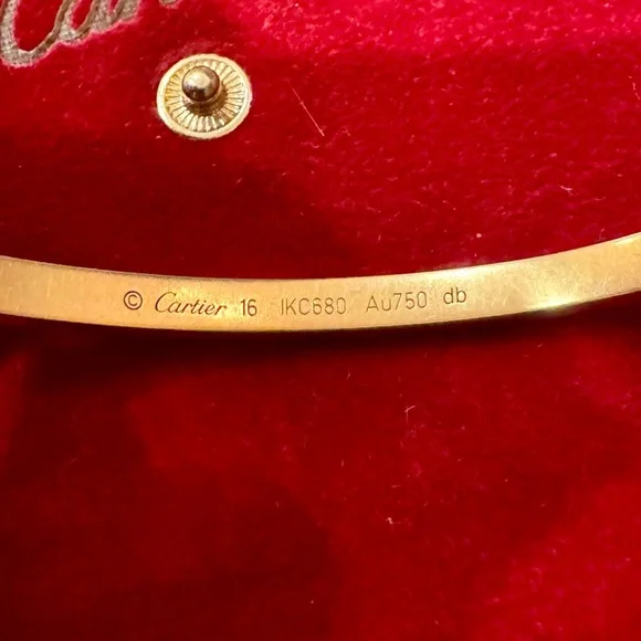 Cartier 18k Rose Gold Love Bracelet Small Model Size 16 - Picture 3 of 5